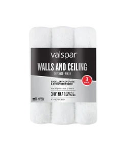 Valspar® 3-pack 9-in x 3/8-in Walls and Ceilings Microfiber Roller Cover