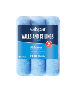 Valspar® Walls and Ceilings 6-Pack 9-in x 3/8-in Knit Roller Cover